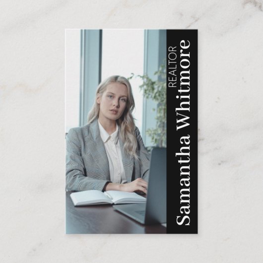 Professionele foto makelaar onroerend goed visitekaartje (Voorkant)