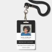 Professionele Foto Medewerker Zwart ID Badge (Voorzijde met lanyard)