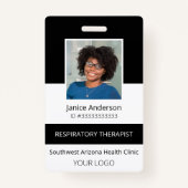 Professionele Foto Medewerker Zwart ID Badge (Voorkant)