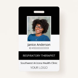 Professionele Foto Medewerker Zwart ID Badge