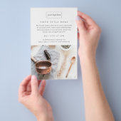 Professionele foto met minimalistische bedrijfsgeb flyer (Hand)