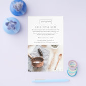 Professionele foto met minimalistische bedrijfsgeb flyer (Enkel)