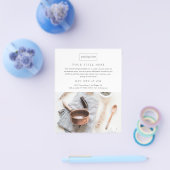 Professionele foto met minimalistische bedrijfsgeb flyer (Enkel)