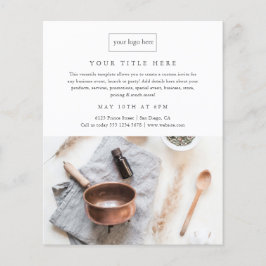 Professionele foto met minimalistische bedrijfsgeb flyer