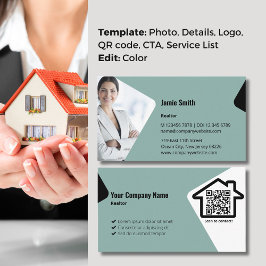 Professionele foto met onze Blue Realtor Visitekaartje