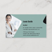 Professionele foto met onze Blue Realtor Visitekaartje (Achterkant)