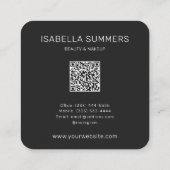 Professionele Foto Modern Minimalistisch Elegant Vierkante Visitekaartje (Achterkant)