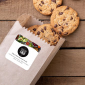 Professionele foto of Logo Promotional Black Vierkante Sticker