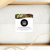 Professionele foto of Logo Promotional Black Vierkante Sticker