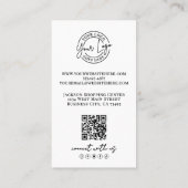 Professionele Foto QR Code Bedrijf Logo Verticaal Visitekaartje (Achterkant)