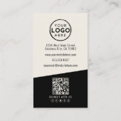 Professionele Foto QR Code Bedrijf Logo Verticaal Visitekaartje (Achterkant)