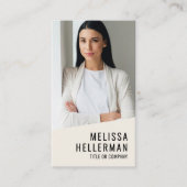 Professionele Foto QR Code Bedrijf Logo Verticaal Visitekaartje (Voorkant)