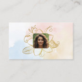 Professionele foto, QR-code, Bloemen, Pastel, Aang Visitekaartje (Voorkant)