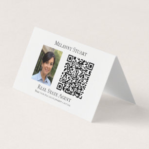 Professionele foto QR code Desk Visitekaartje Kaart