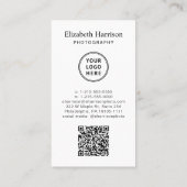 Professionele Foto QR Code Logo Visitekaartje (Achterkant)