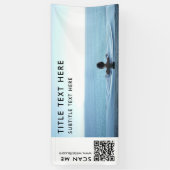 Professionele Foto QR Code Reizen & Accommodatie Spandoek (Verticaal)