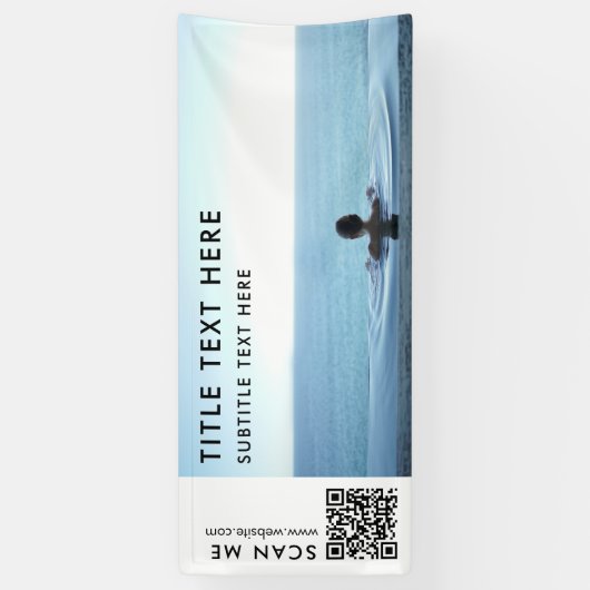 Professionele Foto QR Code Reizen & Accommodatie Spandoek (Verticaal)