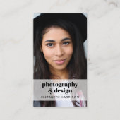 Professionele foto QR-code Roze Visitekaartje (Voorkant)