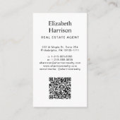 Professionele Foto QR Code Vastgoed makelaar Visitekaartje (Achterkant)