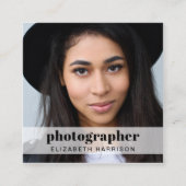 Professionele foto-QR-code Vierkante Visitekaartje (Voorkant)