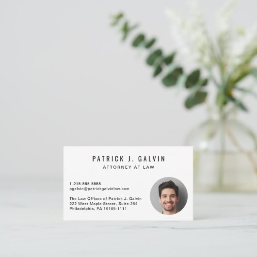 Professionele foto-QR-code Visitekaartje (Staand voorkant)