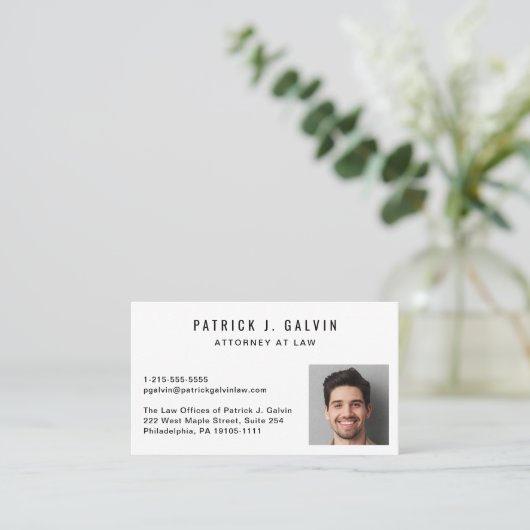 Professionele foto-QR-code Visitekaartje (Staand voorkant)