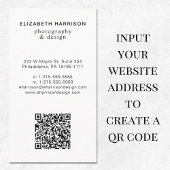 Professionele foto-QR-code Visitekaartje