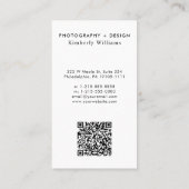 Professionele foto-QR-code Visitekaartje (Achterkant)
