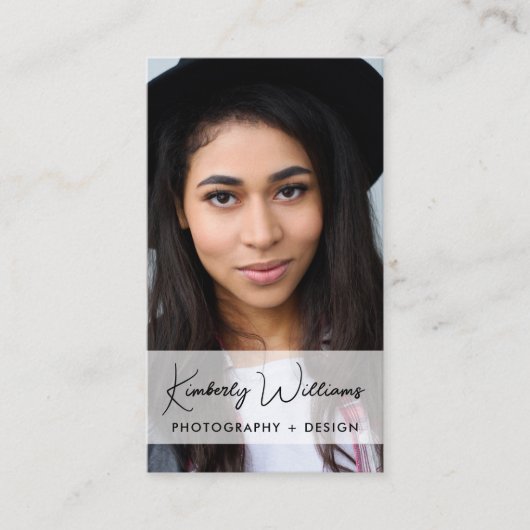 Professionele foto-QR-code Visitekaartje (Voorkant)