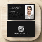 Professionele foto QR-code zwart Visitekaartje