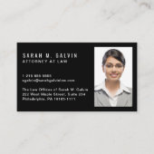 Professionele foto QR-code zwart Visitekaartje (Voorkant)