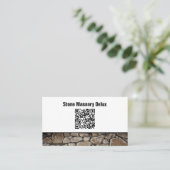 Professionele foto QR-constanjemand Visitekaartje (Staand voorkant)