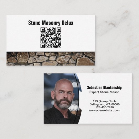 Professionele foto QR-constanjemand Visitekaartje (Voorkant / Achterkant)