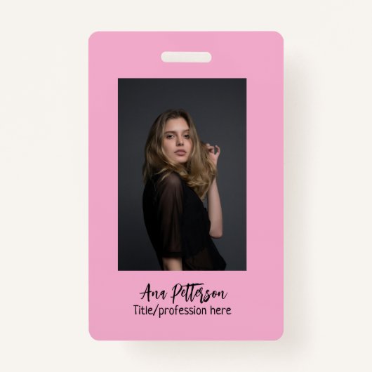 professionele foto QR website e-mail sociaal moder Badge (Voorkant)