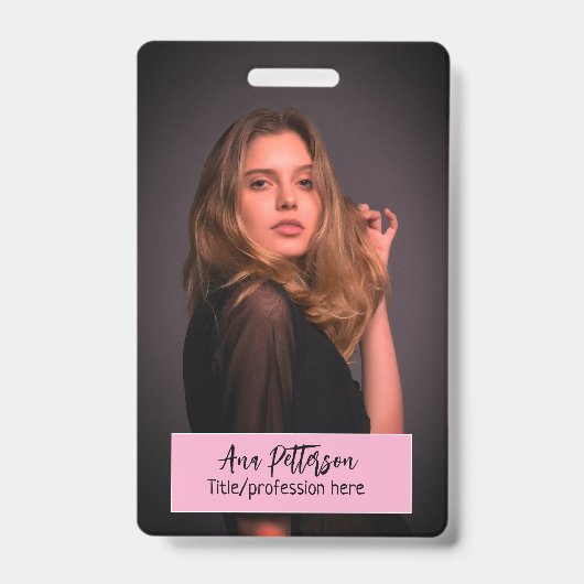 professionele foto QR website e-mail sociaal moder Badge (Voorzijde)