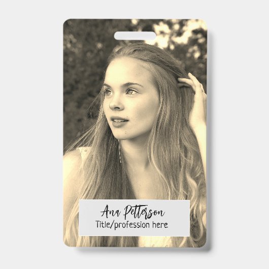 professionele foto QR website e-mail sociaal moder Badge (Voorzijde)