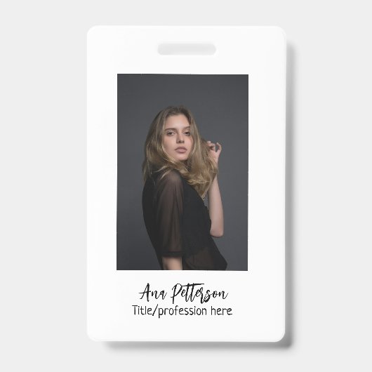 professionele foto QR website e-mail sociaal moder Badge (Voorzijde)