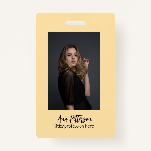 professionele foto QR website e-mail sociaal moder Badge (Voorkant)