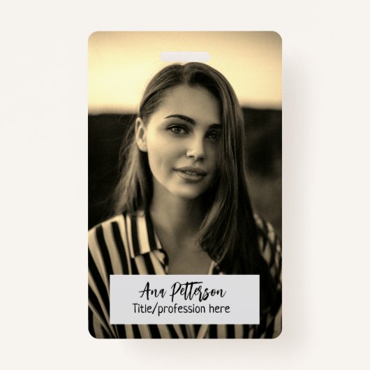 professionele foto QR website e-mail sociaal moder Badge (Voorkant)