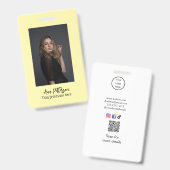 professionele foto QR website e-mail sociaal moder Badge (Voor- en achterkant)
