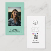 professionele foto QR website e-mail sociaal moder Visitekaartje (Voorkant / Achterkant)