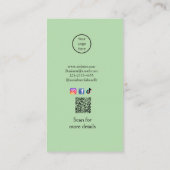 professionele foto QR website e-mail sociaal moder Visitekaartje (Achterkant)