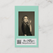 professionele foto QR website e-mail sociaal moder Visitekaartje (Voorkant)