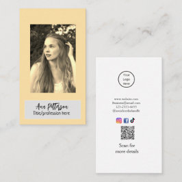 professionele foto QR website e-mail sociaal moder Visitekaartje