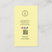 professionele foto QR website e-mail sociaal moder Visitekaartje (Achterkant)