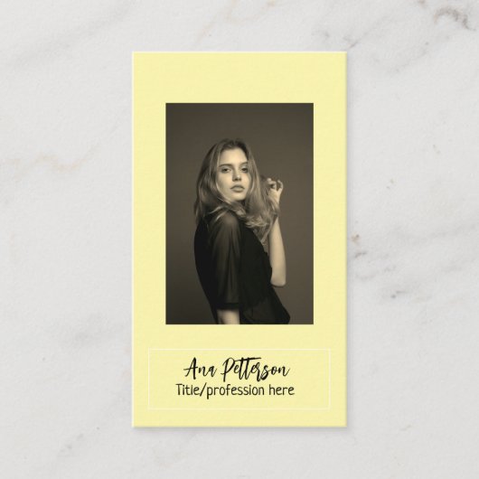 professionele foto QR website e-mail sociaal moder Visitekaartje (Voorkant)