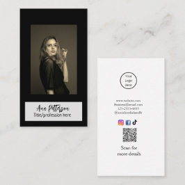 professionele foto QR website e-mail sociaal moder Visitekaartje