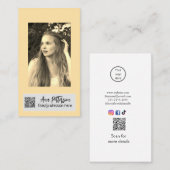 professionele foto QR website e-mail sociaal moder Visitekaartje (Voorkant / Achterkant)