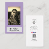 professionele foto QR website e-mail sociaal moder Visitekaartje (Voorkant / Achterkant)