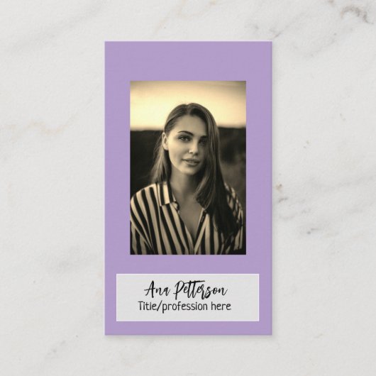 professionele foto QR website e-mail sociaal moder Visitekaartje (Voorkant)